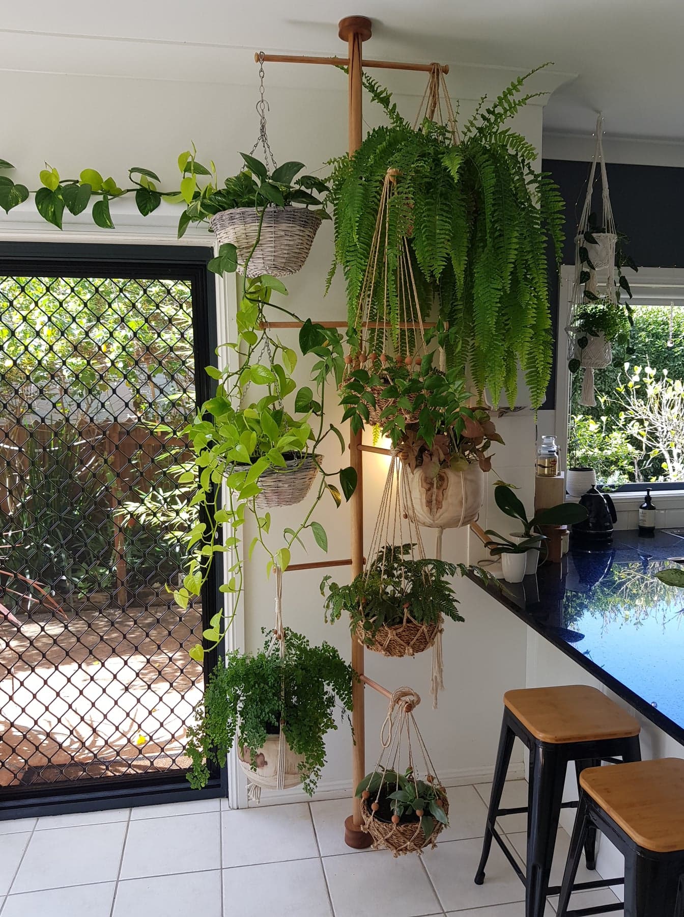 floor stand plant hanger The PlanterPole™ Plant Stand and Hanger